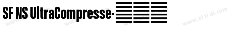 SF NS UltraCompresse字体转换